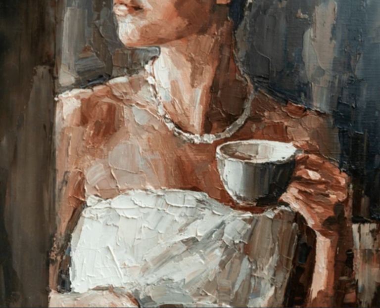 The Room - Woman Drinking Coffee